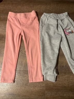 💕3/20 Girls Pink Stretch Leggings - Soft Everyday Basics
